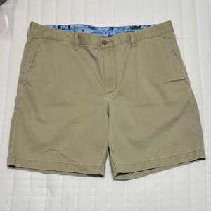Tommy Bahama Chino Shorts Mens 38W 8L Khaki Tan Stretch Casual *See Size In Pics